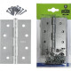 Dobradica Rocha Aco Carbono Zincado Cartela 3 Pecas Com Parafuso (F) 4''