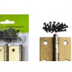 Dobradica Rocha Colonial Aco Carbono Polido Cartela 3 Pecas Com Parafuso 3.1/2''