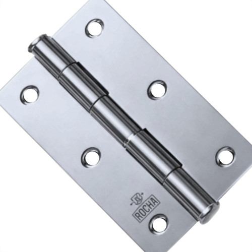 Dobradica Rocha Aco Carbono Cromado 3.1/2'' - Kit C/24 Pecas