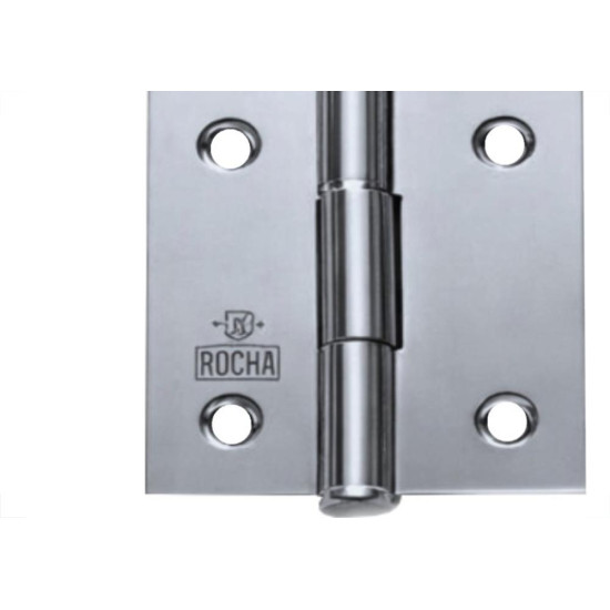 Dobradica Rocha Aco Carbono Cromado 3.1/2'' - Kit C/24 Pecas