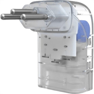 Plug Protetor Dps Iclamper 90º 2 Polos + Terra 10A. Transparente