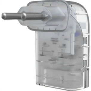 Plug Protetor Dps Iclamper 90º 2 Polos 10A. Transparente