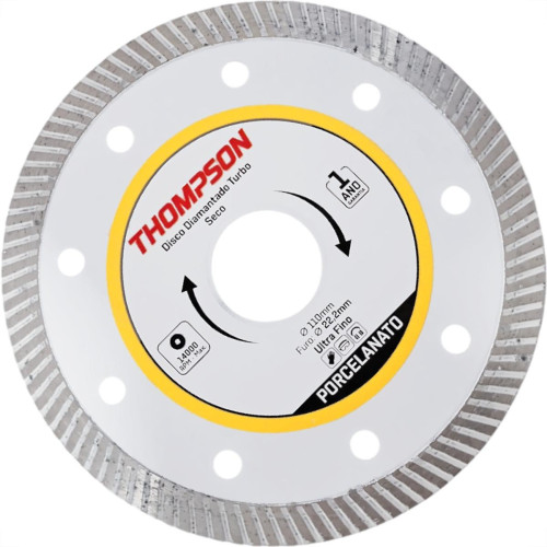 Disco Diamantado Thompson Turbo Porcelanato 115Mm X 22,2Mm - 1817