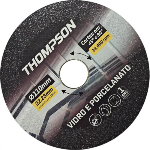 Disco Corte Vidro Porcelanato Thompson 115Mm X 22,2Mm - 1946