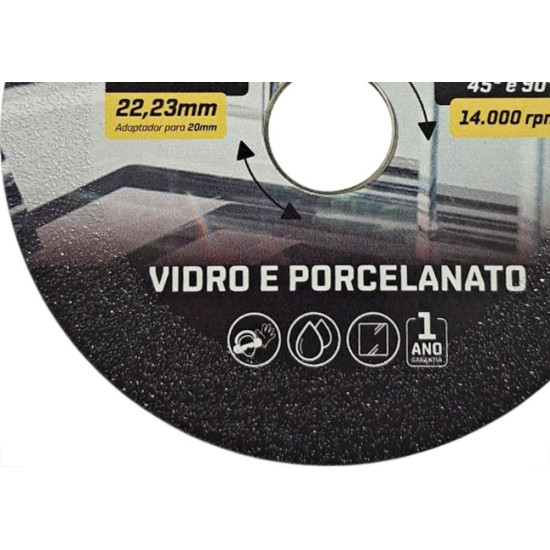Disco Corte Vidro Porcelanato Thompson 115Mm X 22,2Mm - 1946