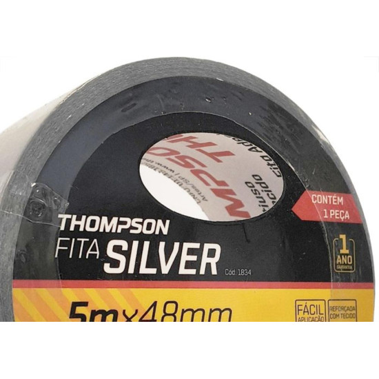Fita Silver Tape Thompson Prata - 48Mm X 5M - 1833
