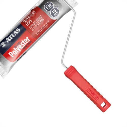 Rolo De Espuma Atlas 15Cm Cinza - 406/15 - Kit C/6 Pecas