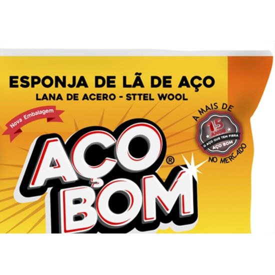 Esponja De La De Aco - Aco Bom - Pacote Com 8 Pecas - Kit C/12 Pacotes
