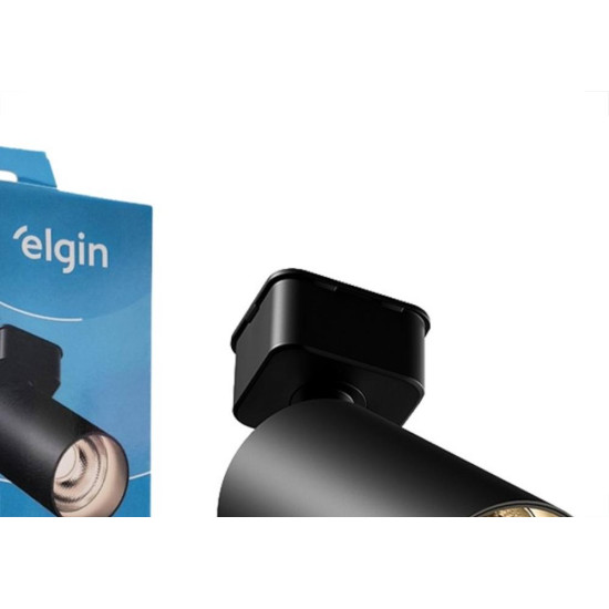 Spot Para Trilho Elgin 7W. 3000K. Preto Bivolt