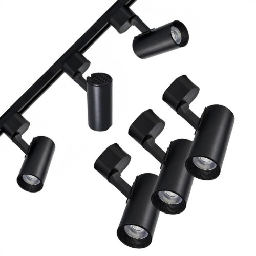 Trilho Eletrificado Elgin Com 3 Spots 7W. Preto 3000K.