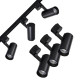 Trilho Eletrificado Elgin Com 3 Spots 7W. Preto 3000K.