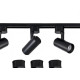 Trilho Eletrificado Elgin Com 3 Spots 7W. Preto 3000K.
