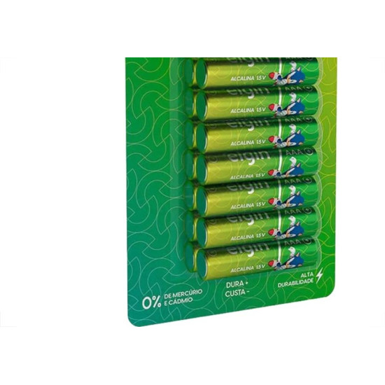 Pilha Elgin Alcalina Aaa Palito Cartela Com 16 Pecas - 82352