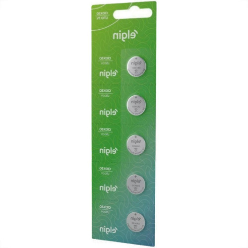 Pilha Elgin Bateria 3V. Litio Cromado 2430 Com 5 Pecas