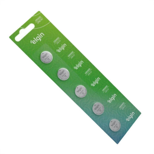 Pilha Elgin Bateria 3V. Litio Cromado 2430 Com 5 Pecas