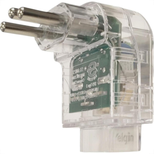 Plug Protetor Dps Elgin 2 Polos + Terra 20A. Transparente