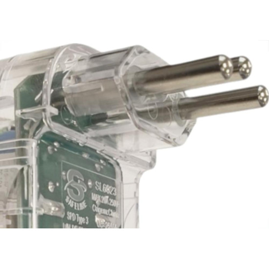 Plug Protetor Dps Elgin 2 Polos + Terra 20A. Transparente