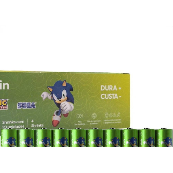 Pilha Elgin Alcalina Aa Pequena Caixa Com 40 Peca (4 Pacotes Shrink Com 10 Pecas) - 82429