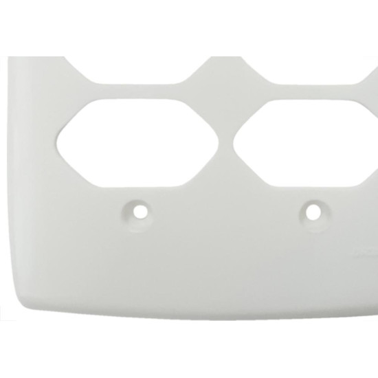 Placa Conjunto Dicompel Monaco Branca 4X4 - 4 Tomadas - Dc-7400/79