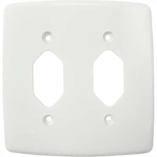 Placa Conjunto Dicompel Monaco Branca 4X4 - 2 Tomadas - Dc-7400/82