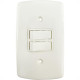Conjunto Dicompel Monaco Branco Com Placa 4X2 - 2 Simples - Dc-7100/9