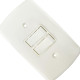 Conjunto Dicompel Monaco Branco Com Placa 4X2 - 2 Simples - Dc-7100/9