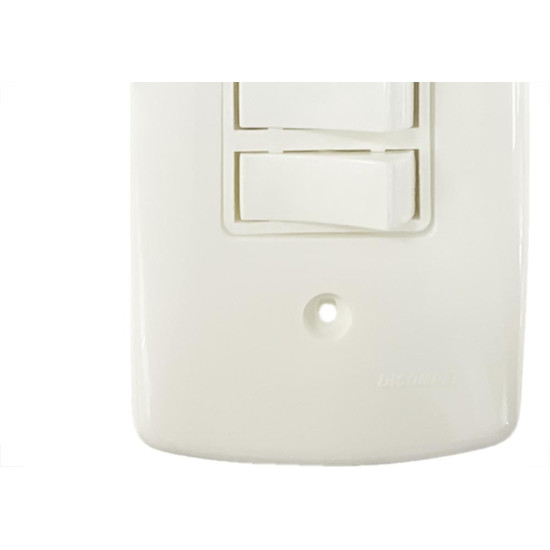 Conjunto Dicompel Monaco Branco Com Placa 4X2 - 2 Simples - Dc-7100/9