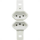 Conjunto Dicompel Monaco Branco Sem Placa 2 Tomadas 2P+T 10A. Branco - Dc-7300/16