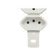 Conjunto Dicompel Monaco Branco Sem Placa 2 Tomadas 2P+T 10A. Branco - Dc-7300/16