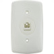 Conjunto Dicompel Monaco Branco Com Placa 4X2 - 1 Tomada Rede Rj45 - Dc-7300/27