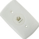 Conjunto Dicompel Monaco Branco Com Placa 4X2 - 1 Tomada Rede Rj45 - Dc-7300/27