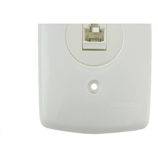 Conjunto Dicompel Monaco Branco Com Placa 4X2 - 1 Tomada Rede Rj45 - Dc-7300/27
