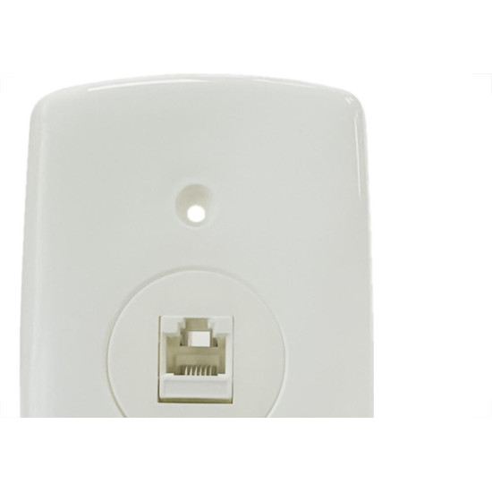 Conjunto Dicompel Monaco Branco Com Placa 4X2 - 1 Tomada Rede Rj45 - Dc-7300/27