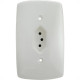 Conjunto Dicompel Monaco Branco Com Placa 4X2 - 1 Tomada 2P+T 10A. Vertical - Dc-7300/5