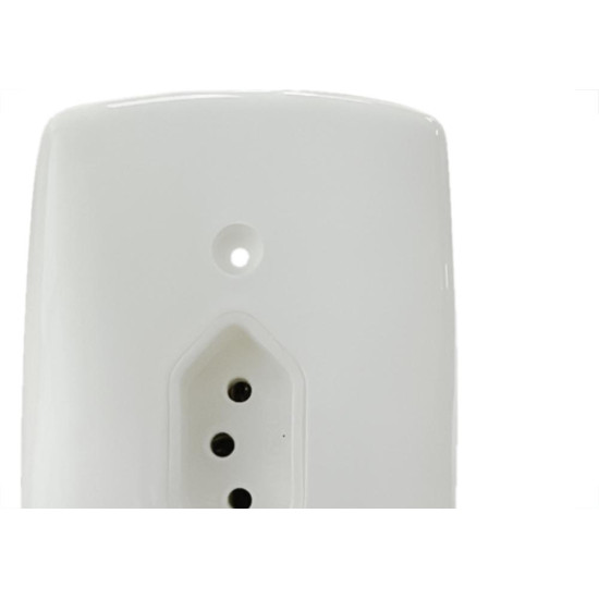 Conjunto Dicompel Monaco Branco Com Placa 4X2 - 1 Tomada 2P+T 10A. Vertical - Dc-7300/5