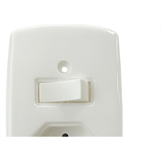 Conjunto Dicompel Monaco Branco Com Placa 4X2 - 1 Simples + Tomada 2P+T 10A. - Dc-7200/1