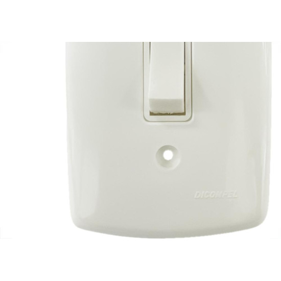 Conjunto Dicompel Monaco Branco Com Placa 4X2 - 1 Simples - Dc-7100/1