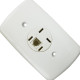 Conjunto Dicompel Monaco Branco Com Placa 4X2 - 1 Tomada Telefone Rj11 - Dc-7300/18