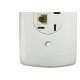 Conjunto Dicompel Monaco Branco Com Placa 4X2 - 1 Tomada Telefone Rj11 - Dc-7300/18