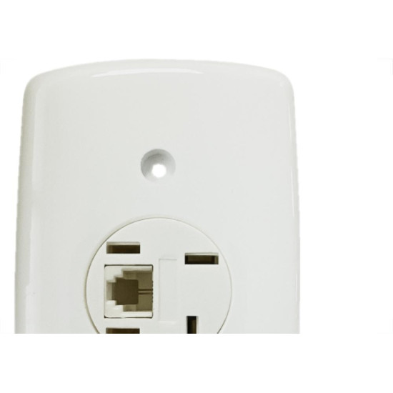 Conjunto Dicompel Monaco Branco Com Placa 4X2 - 1 Tomada Telefone Rj11 - Dc-7300/18