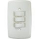 Conjunto Dicompel Monaco Branco Com Placa 4X2 - 3 Simples - Dc-7100/15