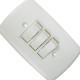 Conjunto Dicompel Monaco Branco Com Placa 4X2 - 3 Simples - Dc-7100/15