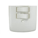 Conjunto Dicompel Monaco Branco Com Placa 4X2 - 3 Simples - Dc-7100/15