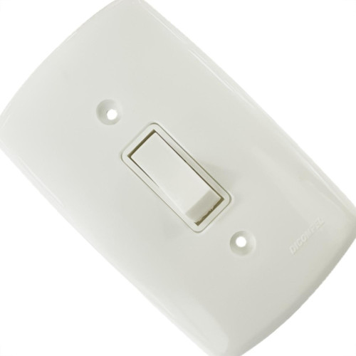 Conjunto Dicompel Monaco Branco Com Placa 4X2 - 1 Paralelo Vertical - Dc-7100/3