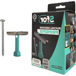 Bucha Fixacao Para Gesso Sforplast Primefix Com Parafuso Pacote Com 100 Pecas (8 A 12,5Mm)