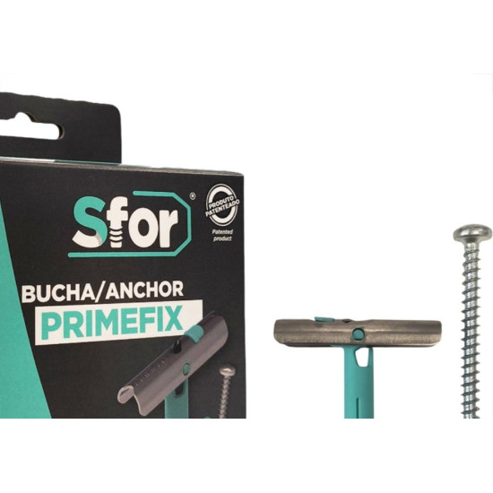 Bucha Fixacao Para Gesso Sforplast Primefix Com Parafuso Pacote Com 100 Pecas (8 A 12,5Mm)
