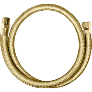 Mangueira Para Gas Malha Aco Tomback Roco 1,00M