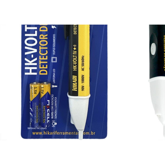Chave Detector De Tensao Hikari 30A. - 1000V. - Hk-Volt Iv - 21N304 - Acompanha Pilha