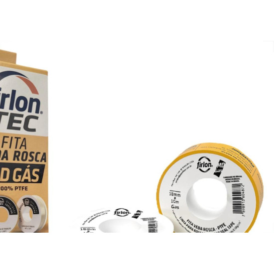 Veda Rosca Firlon Para Gas 18X10M Caixa Com 9 Pecas - 101831 - Kit C/9 Pecas