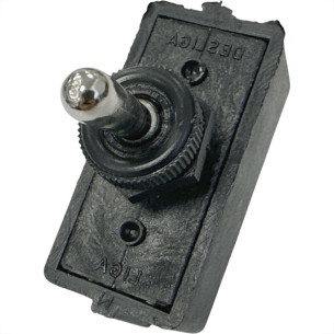 Chave Liga/Desliga Alavanca Haste Redonda Metalica Dicompel 4 Terminais Preta 15A. - Dc-105/6